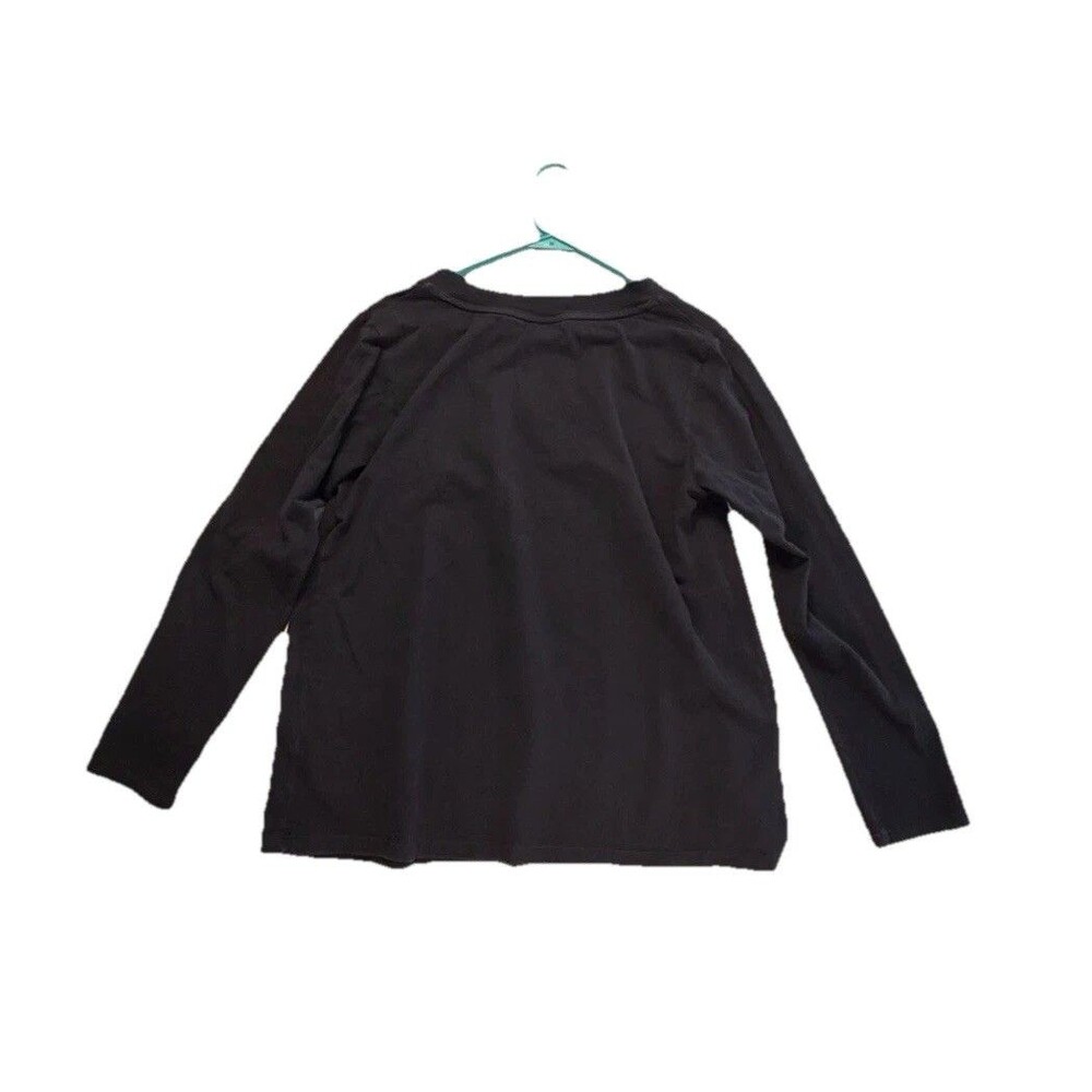 a.n.a Maternity Black V-Neck T-Shirt Women's Size XL Long Sleeve Pullover